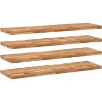 vidaXL Schweberegale 4 Stk 140x40x4 cm Massivholz Akazie Ölbehandelt 3279650