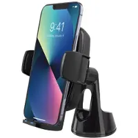 Scosche Wireless Charging Universal phone mount - Handyhalterung Auto - Armaturenbrett / Windschutzscheibe / Lüftungsgitter - Kabelloses Ladegerät - Schwarz