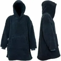 Unique living Kapuzenpulli Teddy dunkelblau 70x50x87 cm (blauw)