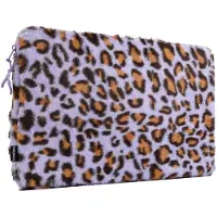 IMoshion Flauschige Laptop Hülle 15-16 Zoll - Laptop Sleeve - Leopard Lilac