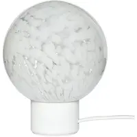 Hubsch Tischlampe Glas / Metall - weiß