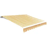 vidaXL Ersatzstoff für Markise Gelb und Weiß 600x300 cm Polyester