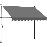 vidaXL Markise Einziehbar Anthrazit 250x150 cm Stoff und Stahl