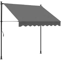 vidaXL Markise Einziehbar Anthrazit 200x150 cm Stoff und Stahl