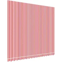 vidaXL Ersatzstoff für Markise Rot und Weiß 400x350 cm Polyester