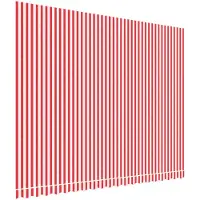 vidaXL Ersatzstoff für Markise Rot und Weiß 430x345 cm Polyester