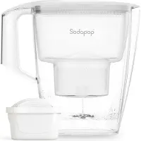 Sodapop Wasserfilter-Kanne Selina weiß inkl. 1x Filterkartusche, 3L Kapazität, spülmaschinengeeignet