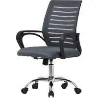 ML-Design Ergonomischer Bürostuhl mit Armlehnen Netzgewebe Grau mit Rollen