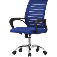ML-Design Ergonomischer Bürostuhl mit Armlehnen Netzgewebe Blau mit Rollen