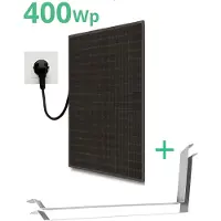 LDY Solarmodule mit Plug-and-Play-Funktion, einschließlich Flachdachmontage-Single-400wp-300W-omvormer-Platdak-compleet