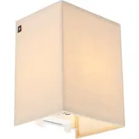 QAZQA Ländliche Wandleuchte Beige mit Stoffschirm - Vete