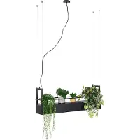 QAZQA Smarte Hängelampe Schwarz mit Gestell inkl 4 WiFi GU10 Cage Rack