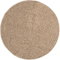vidaXL Teppich 90 cm Jute-Optik Innen und Außen