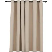 vidaXL - Vorhang - Leinenoptik - Verdunkelung - mit - Ösen - 290x245 - cm - beige
