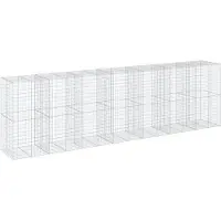 vidaXL Gabione mit Deckel 700x100x200 cm Verzinktes Eisen