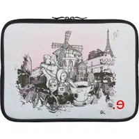 Be.Ez Hülle für MacBook Pro 13“ LA Edition Kleid ‚I LOV PARIS‘ mit Reissverschluss
