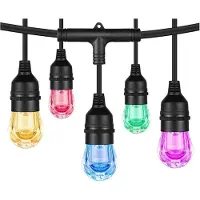 LumenXL RGB Illu Lichterkette mit Hängesockeln - 15 Meter