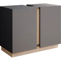 Vicco Waschbeckenunterschrank Gloria Anthrazit 70.4 x 55.5 cm mit 2 Türen, Model 40884