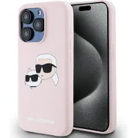Karl Lagerfeld Klhmp15lskchpplp Iphone 15 Pro 6.1 Silicone Karl&choupette Handyhülle