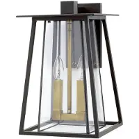 HINKLEY Walker Outdoor Wandleuchte Buckeye-Bronze mit Heritage-Messing Hinkley HK-WALKER2-L