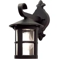 Elstead Lighting Elstead Hereford Außen-Wandleuchte E27 29cm Schwarz IP43