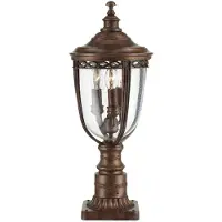 ELSTEAD English Bridle Außen-Stehleuchte E14 3-fach 55cm Britische Bronze IP44