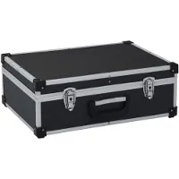 vidaXL Werkzeugkoffer 46 x 33 x 16 cm Schwarz Aluminium