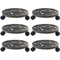 vidaXL Pflanzenroller 6 Stk. Bronze 30 cm Kunststoff