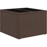 vidaXL 7-tlg. Garten-Sofagarnitur mit Kissen Braun Poly Rattan