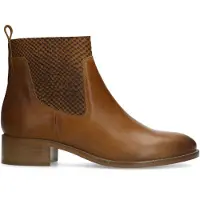Manfield Cognacfarbene Lederstiefeletten | Größe 39