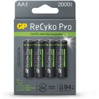 GP Batteries B2420, Wiederaufladbarer Akku, AA, Nickel-Metallhydrid (NiMH), 1,2 V, 4 Stück(e), 2000 mAh