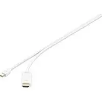 Renkforce Mini-DisplayPort / HDMI Adapterkabel Mini DisplayPort Stecker, HDMI-A Stecker 1.00 m Weiß RF-3697528 vergolde