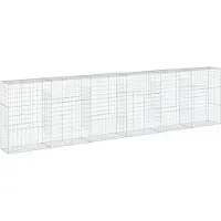 vidaXL Gabione mit Deckel 600x50x150 cm Verzinktes Eisen