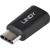 Lindy 41896, USB-C, Micro-B, Schwarz