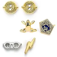 Ginza.se Harry Potter Stud Earring Set: Time T./Choc.Frog/Glass Light