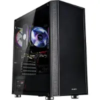 Zalman R2 BLACK, Midi Tower, PC, Schwarz, ATX, EATX, micro ATX, Mini-ITX, Kunststoff, Stahl, Gehärtetes Glas, Blau, Grün, Rot