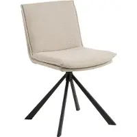 Fonq Flynn, Gepolsterter, ausgestopfter Sitz, Stoff, Beige, Gepolsterte, ausgestopfte Rückenlehne, Stoff, Beige