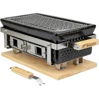 BASTE Shichirin Tischgrill Keramik Holzkohle 39x21 cm Für 4 Personen