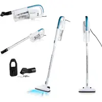 Domo DO237SV, Stabstaubsauger, Beutellos, 0,45 l, Aluminium, Trocken, Filterung