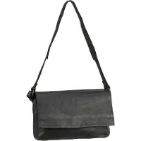 Harold's Leder Umhängetasche Schultertasche Submarine Handbag Flap Black schwarz