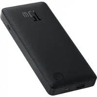 Baseus Airpow Lite Power Bank 10000 mAh 15 W Schwarz (mit Datenkabel USB auf Typ-C 30 cm)
