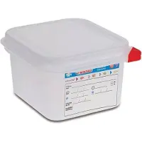 Multi Beholder lufttaet L17.6xB16.2xH10cm 1/6GN 1.7ltr polypropylen låg klar,1 stk