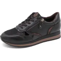 Jana Sneaker , Damen, Gr. 42, schwarz, Lederimitat, Schuhe Sneaker