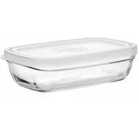 Duralex 15cm rechteckige transparente Brotdose mit Deckel