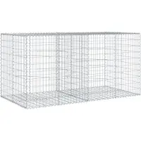 vidaXL Gabione mit Deckel 200x100x100 cm Verzinktes Eisen