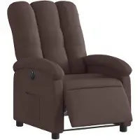 vidaXL Relaxsessel Elektrisch Dunkelbraun Stoff
