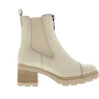 Hispanitas für Damen. HI243636 Beigefarbene Chelsea-Stiefeletten aus Leder (39), 5 bis 8 cm, Reißverschluss, Lässig
