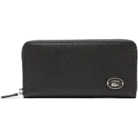 Lacoste Leder Geldbörse Origin Croc Zip Wallet Black schwarz