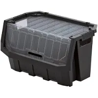 Kistenberg Multifunktionsbehälter Stapelbehälter Stapelbox Kleinteilebox Sortimentsbox Transparenter Deckel 396 x 380x 282 mm