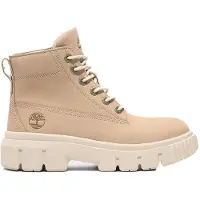 Timberland Schnürboots "GREYFIELD MID LACE UP BOOT", Damen, Gr. 42, beige (light beige nubuck), Leder, Schuhe Schnürboots, Winterstiefel, Schnürstiefel, Winterschuhe